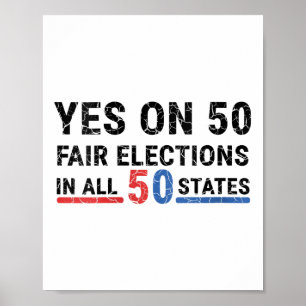 Vrouwen grappig ja op 50 eerlijke verkiezingen in  poster