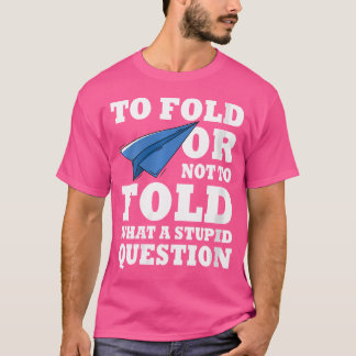 Vrouwen Grappig Japans Origami Papier Vliegtuig Fo T-shirt