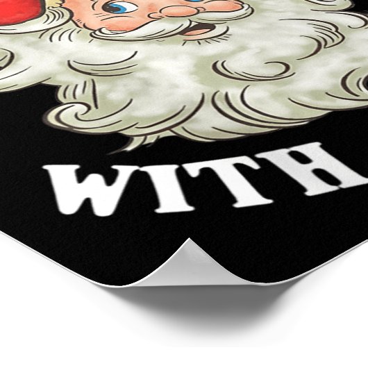 Vrouwen Grappig Kerstman Kerst Ik hou van een Man  Poster (Hoek)