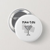 Vrouwen Grappig Mahjong Martini Tail Mah Jong V-ha Ronde Button 5,7 Cm (Voorkant /achterkant)