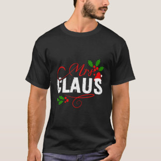 Vrouwen Grappig Mrs Claus Matching Outfit Kerst C T-shirt