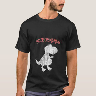 Vrouwen Grappig Pregosaurus Zwanger Dinosaurus Hal T-shirt