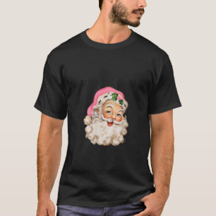Vrouwen Grappig Roze Kerstman Roze Kerstmis T-shirt