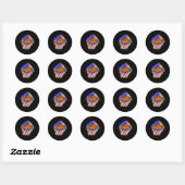 Vrouwen grappig super milieubescherming ronde sticker (Vel)