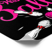 Vrouwen Grappig Vrouwen Meisjes Bowling Team Naam  Poster (Hoek)