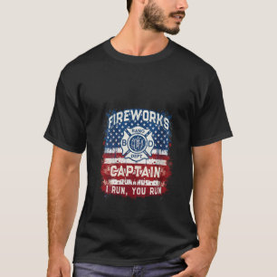 Vrouwen Grappig VUURWERK CAPTAIN Safety Director P T-shirt