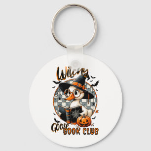 Vrouwen Grappig Witchy Goose Book Club Halloween S Sleutelhanger