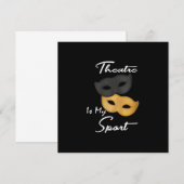 Vrouwen Grappige Actrice Theater Maskers Gift Bedankkaart (Voorkant / Achterkant)