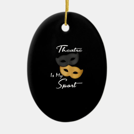 Vrouwen Grappige Actrice Theater Maskers Gift Keramisch Ornament (Voorkant)