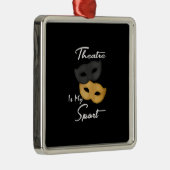 Vrouwen Grappige Actrice Theater Maskers Gift Metalen Ornament (Rechts)
