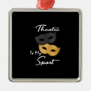 Vrouwen Grappige Actrice Theater Maskers Gift Metalen Ornament