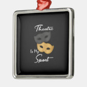 Vrouwen Grappige Actrice Theater Maskers Gift Metalen Ornament (Links)