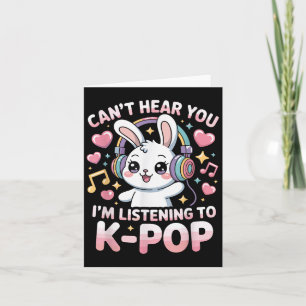 Vrouwen Grappige Konijn Kan Je Niet Horen Ik Luist Kaart