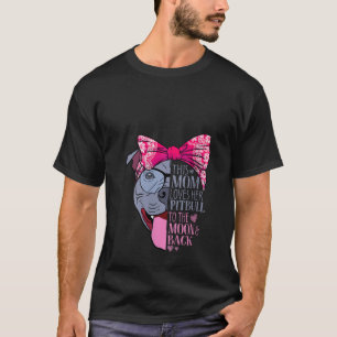 Vrouwen Grappige rode boog pitbull geschenken aan  T-shirt