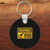 Vrouwen Grappige Ruimte Kan Voortdurend Over Ruimt Sleutelhanger (Voorkant)