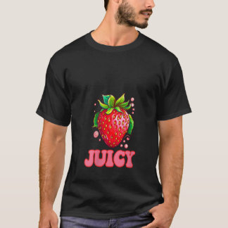 Vrouwen Grappige, Zoete Sappige Aardbei Joke Pun V T-shirt