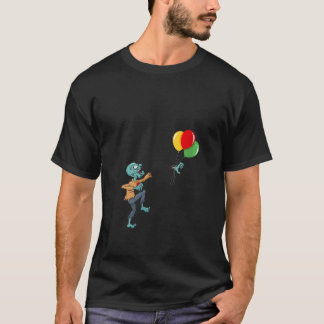 Vrouwen Grappige Zombie Verjaardag Ballon Matching T-shirt