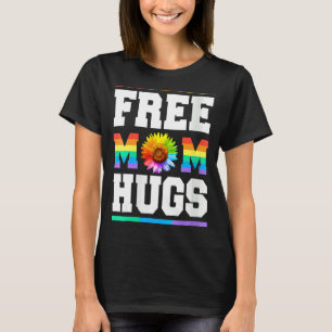 Vrouwen Gratis Moeder Knuffels Pride LGBT V Hals T-shirt