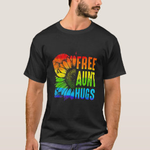 Vrouwen Gratis Tante Hugs Gay Pride LGBT-Q Maand T-shirt