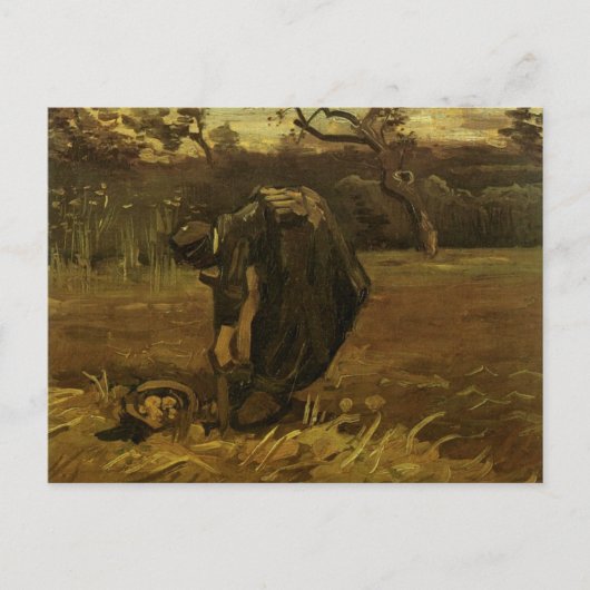Vrouwen graven aardappelen van Gogh Fine Art op Briefkaart (Voorkant)