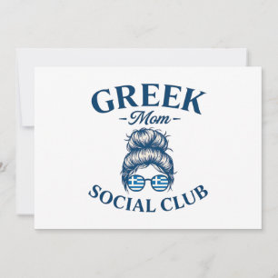 Vrouwen Griekse moeder Social Club Trendy Griekse Kaart