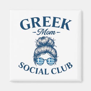 Vrouwen Griekse moeder Social Club Trendy Griekse Magneet