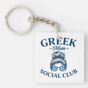 Vrouwen Griekse moeder Social Club Trendy Griekse  Sleutelhanger