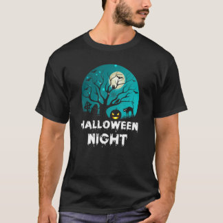 Vrouwen Griezelige Halloween Bezem Gegraveerde Pom T-shirt