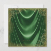 Vrouwen Groen en Goud Verjaardagsfeestje Satijn Gl Kaart (Achterkant)