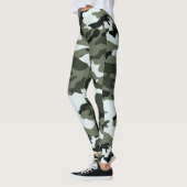 Vrouwen Groene Multi Camouflage Vrouwen Leggings (Links)