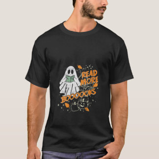 Vrouwen Groovy Ghost Lees meer Boeken Funny Teache T-shirt