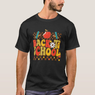 Vrouwen Groovy Leraar Vibes Elementaire Retro Welc T-shirt