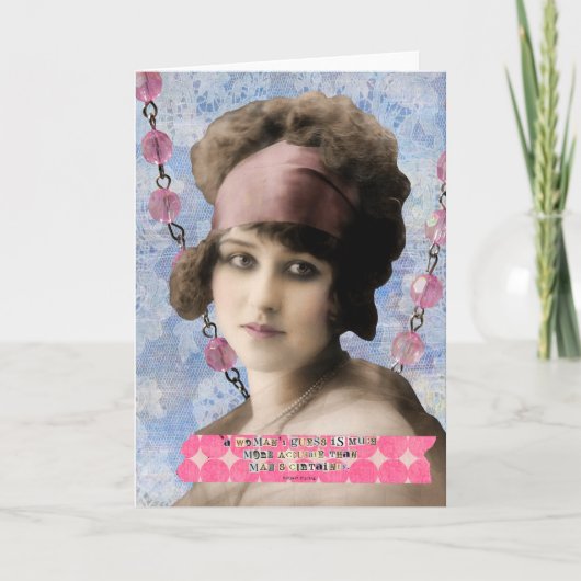 Vrouwen Guess Quote Digitale Kunst Kaart (Voorkant)