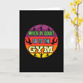 Vrouwen Gymnastiek Bij Twijfel Ga naar de Gym Kaart (Gele Bloem)