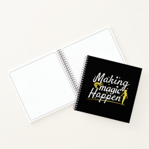 Vrouwen Gymnastiek Making Magic Happen Quote Notitieboek