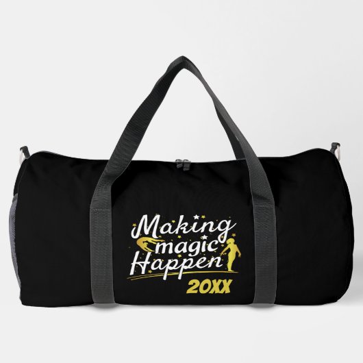 Vrouwen Gymnastiek Making Magic Happen Quote Plunjezak (Achterkant)