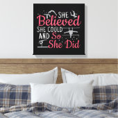 Vrouwen gymnastiek - ze geloofde dat ze kon canvas afdruk (Insitu (Slaapkamer))