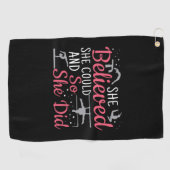 Vrouwen gymnastiek - ze geloofde dat ze kon golfhanddoek (Horizontaal)