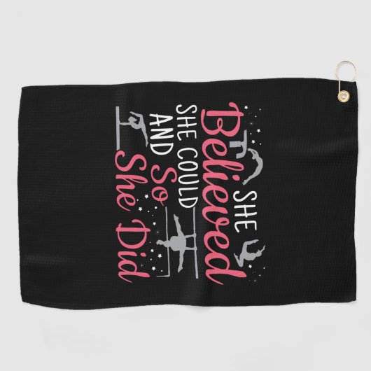 Vrouwen gymnastiek - ze geloofde dat ze kon golfhanddoek (Horizontaal)