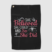 Vrouwen gymnastiek - ze geloofde dat ze kon golfhanddoek (Voorkant)