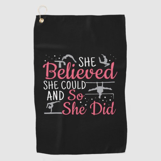 Vrouwen gymnastiek - ze geloofde dat ze kon golfhanddoek (Voorkant)