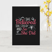 Vrouwen gymnastiek - ze geloofde dat ze kon kaart (Gele Bloem)