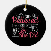 Vrouwen gymnastiek - ze geloofde dat ze kon keramisch ornament (Voorkant)