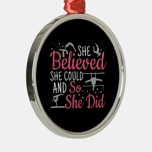 Vrouwen gymnastiek - ze geloofde dat ze kon metalen ornament (Rechts)