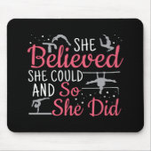 Vrouwen gymnastiek - ze geloofde dat ze kon muismat (Voorkant)