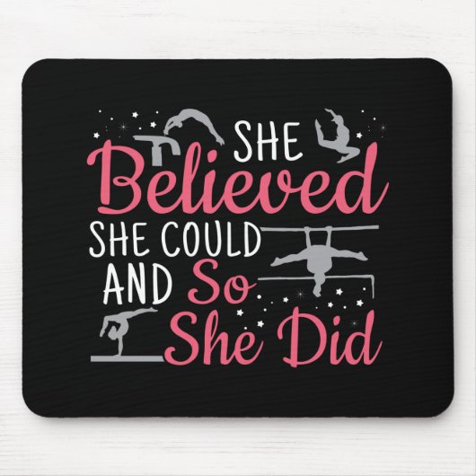 Vrouwen gymnastiek - ze geloofde dat ze kon muismat (Voorkant)