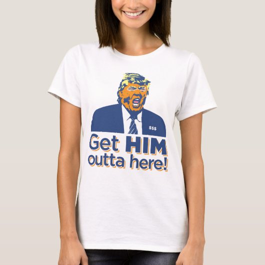 Vrouwen "Haal hem hier weg!" Trump Sucks T-shirt (Voorkant)