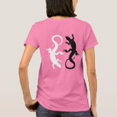Vrouwen hagedis T-shirt Organic Lizard Art Shirt (Achterkant)