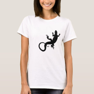 Vrouwen hagedis T-shirt Organic Lizard Art Shirt