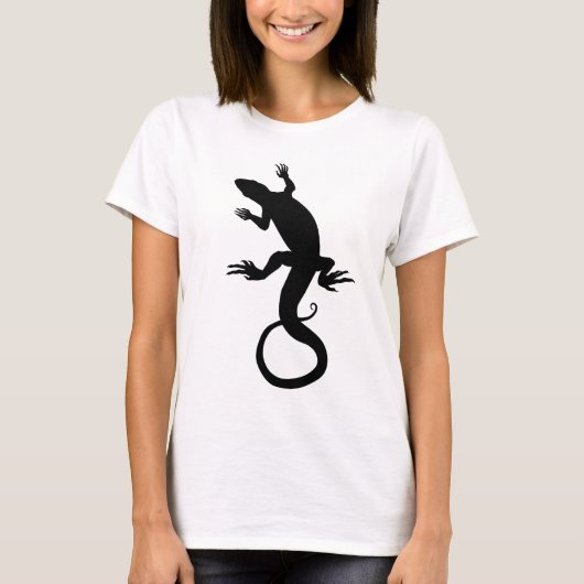 Vrouwen hagedis T-shirts Reptiel Art Dames Shirten (Voorkant)